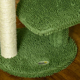 easycomfort albero per gatti a forma di cactus con tiragraffi e pallina da gioco 35x31x55.5 cm verde e bianco