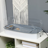 easycomfort vasca per tartarughe multifunzione con tubo e pompa d acqua 62x31x 21cm bianca