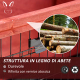 easycomfort easycomfort conigliera da esterno in legno gabbia per conigli impermeabile