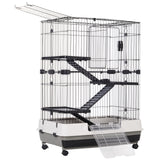 easycomfort easycomfort gabbia a 3 piani in metallo per roditori criceti conigli e porcellini d india