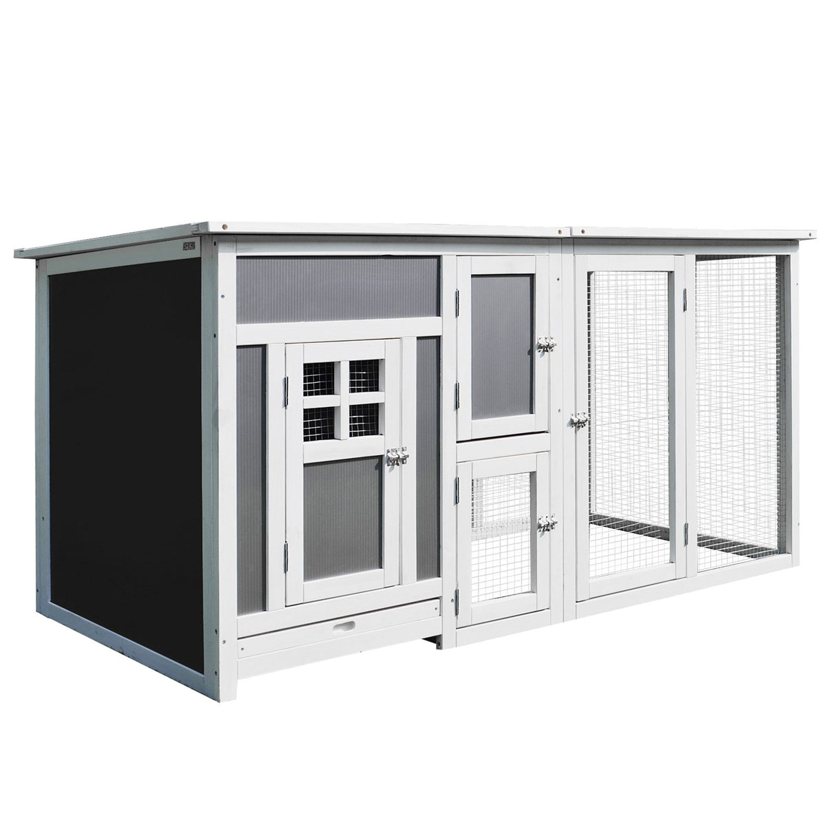 easycomfort easycomfort pollaio da giardino per galline tetto impermeabile corsa zona nidificazione legno 160x75x80cm
