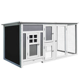 easycomfort easycomfort pollaio da giardino per galline tetto impermeabile corsa zona nidificazione legno 160x75x80cm