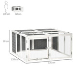 easycomfort easycomfort conigliera da esterno e interno con tetto apribile gabbia per 2 4 conigli grigia