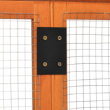 easycomfort easycomfort gabbia per galline in legno con porte multiple e rete in metallo 140x88 5x106cm arancione