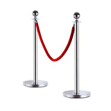 easycomfort colonnine separacode paletti di delimitazione con corde rosso in acciaio inox 32 x 95cm