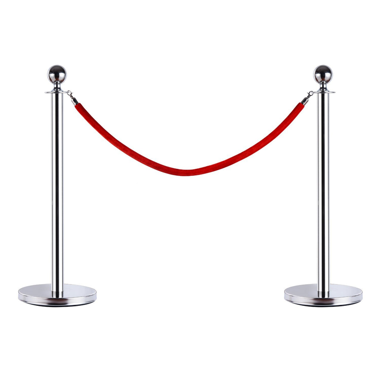 easycomfort colonnine separacode paletti di delimitazione con corde rosso in acciaio inox 32 x 95cm