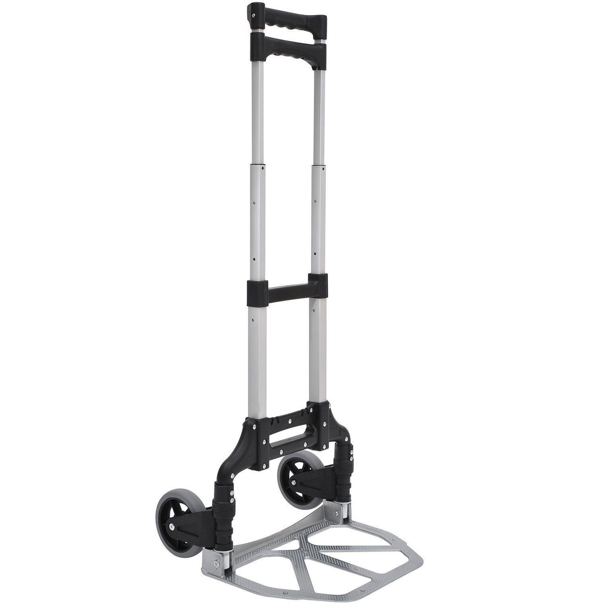 easycomfort easycomfort carrello portapacchi pieghevole max 70kg con maniglie telescopiche e altezza regolabile 41x38 7x100 cm argento