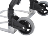 easycomfort easycomfort carrello portapacchi pieghevole max 70kg con maniglie telescopiche e altezza regolabile 41x38 7x100 cm argento