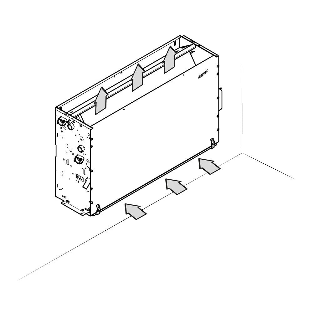 aermec ventilconvettore fan coil da incasso aermec fcz p 150 installazione verticale orizzontale batteria principale maggiorata senza comando