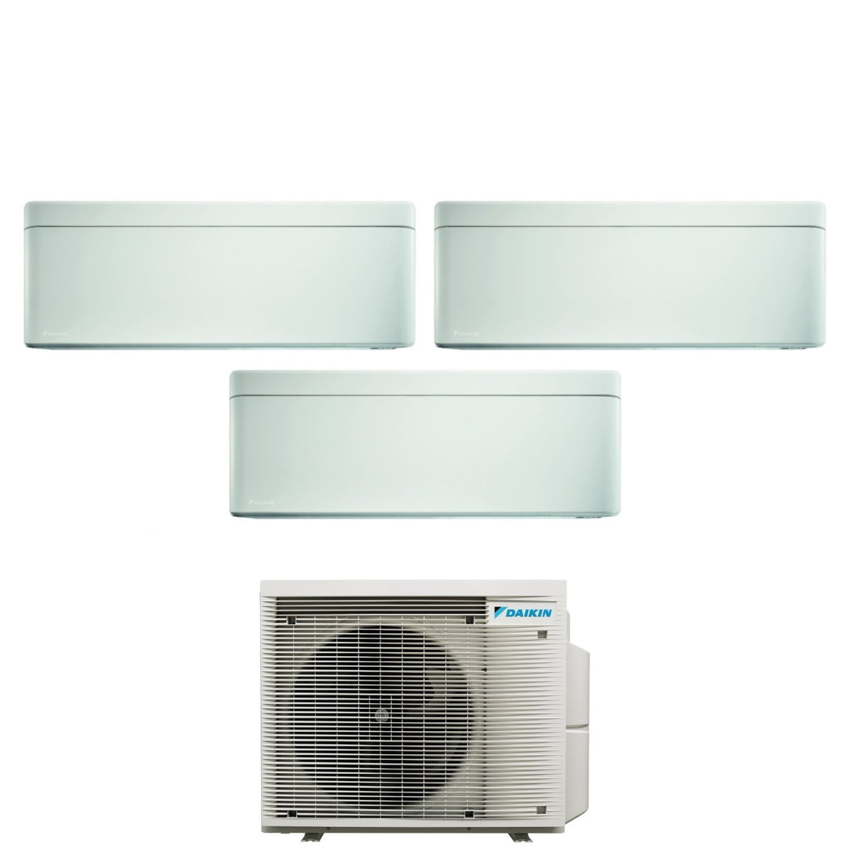 Daikin Bluevolution Trial Split Inverter-Klimaanlage STYLISH WHITE 12+12+12 Serie mit 3MXM68N R-32 integriertem WLAN 12000+12000+12000 weiße Farbe – italienische Garantie