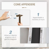 easycomfort easycomfort stampa su tela in legno di pino 120x90cm per casa e ufficio grigia e bianca