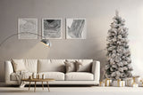 le stelle albero di natale innevato slim h 180cm con base a croce in ferro pieghevole