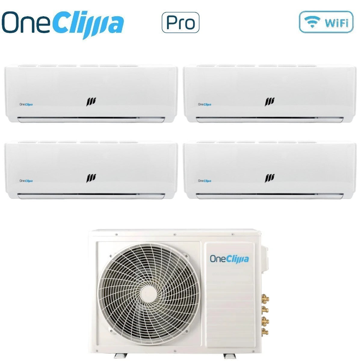 oneclima condizionatore oneclima quadri split inverter serie pro 9121212 con mlt42x5y24 r 32 wi fi optional 9000120001200012000
