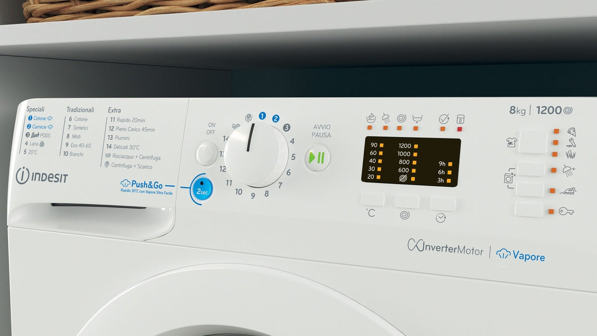 indesit lavatrice a carico frontale indesit bwa 81295x wv it innex steam 8 kg classe b 1200 giri a845xl595xp63 motore inverter auto pulizia bianco ean 8050147668078