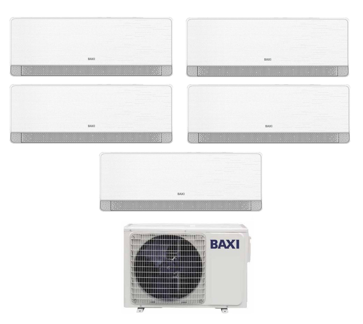 baxi condizionatore penta split baxi sidera 999912 con lsgt125 5m r 32 wi fi integrato