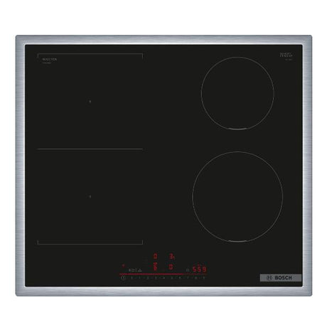 bosch piano cottura a induzione bosch serie 6 pvs645hb1e 4 fuochi l583xp513 con profili vetro ceramica nero ean 4242005394296
