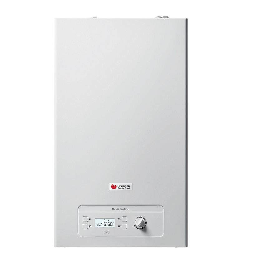caldaia a condensazione hermann saunier duval themis condens 24 kw low nox metano completa di kit scarico fumi cod 0010028067 novita 10292