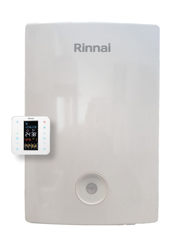 caldaia rinnai a condensazione momiji 34 kw completa di kit scarico fumi con cronotermostato wi fi intergrato metano low nox reb kai3135ff