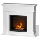 camino a bioetanolo biocamino da terra cambridge in legno bianco 110x37x102h