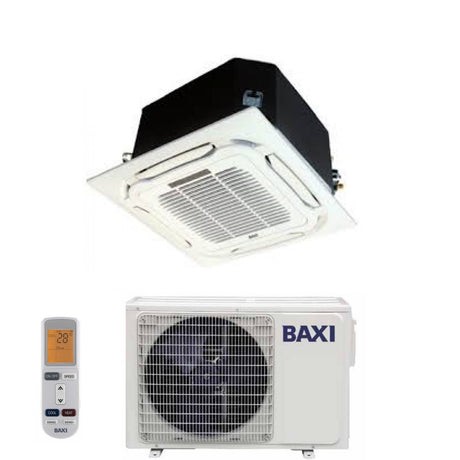 climatizzatore condizionatore baxi inverter a cassetta 12000 btu rzgbk35 r 32 wi fi optional con telecomando e pannello incluso novita