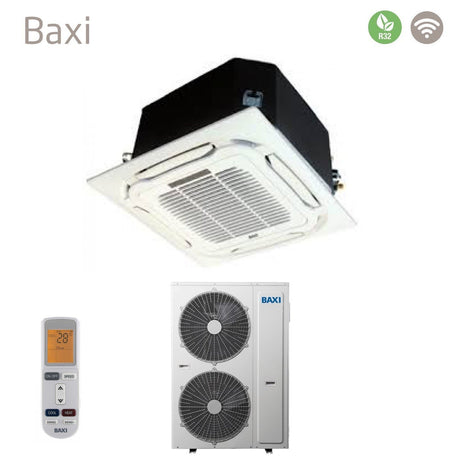 climatizzatore condizionatore baxi inverter a cassetta 60000 btu rzgbk160 trifase r 32 wi fi optional con telecomando e pannello incluso novita 8991