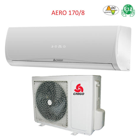 climatizzatore condizionatore chigo aero 170 8 r 32 24000 btu a__ cod. cs 61v3g 1h170ae2 w3