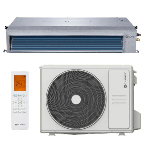 climatizzatore condizionatore clivet inverter canalizzato canalizzabile duct 2 trifase 52000 btu id3 xy 160t r 32 wi fi optional con telecomando a infrarossi