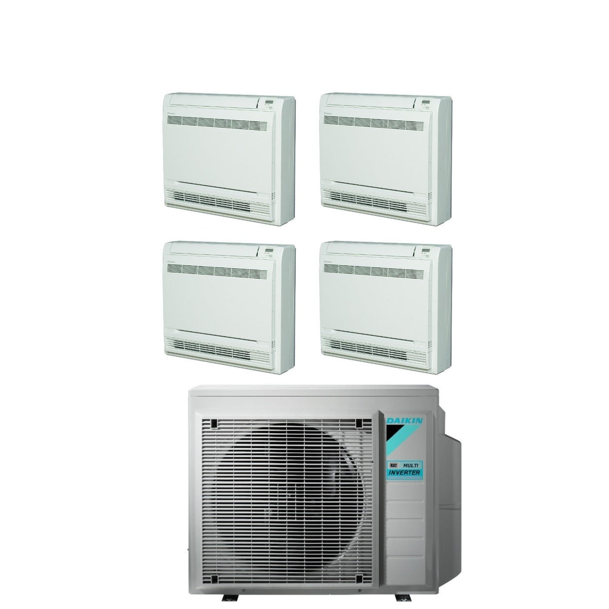 climatizzatore condizionatore daikin bluevolution a pavimento quadri split inverter serie fvxm f 9_9_9_9 con 4mxm80n r 32 wi fi optional con telecomando ad infrarossi incluso 9000_9000_9000_9000 garanzia italiana