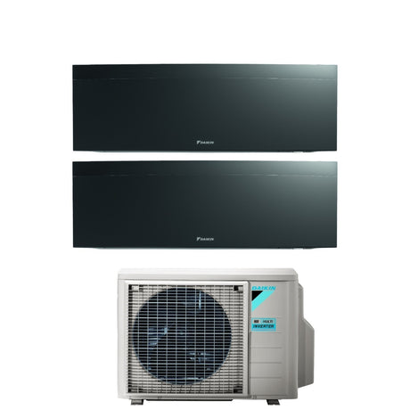 climatizzatore condizionatore daikin bluevolution dual split inverter serie emura black iii 7_9 con 2mxm50n r 32 wi fi integrato 7000_9000 colore nero garanzia italiana