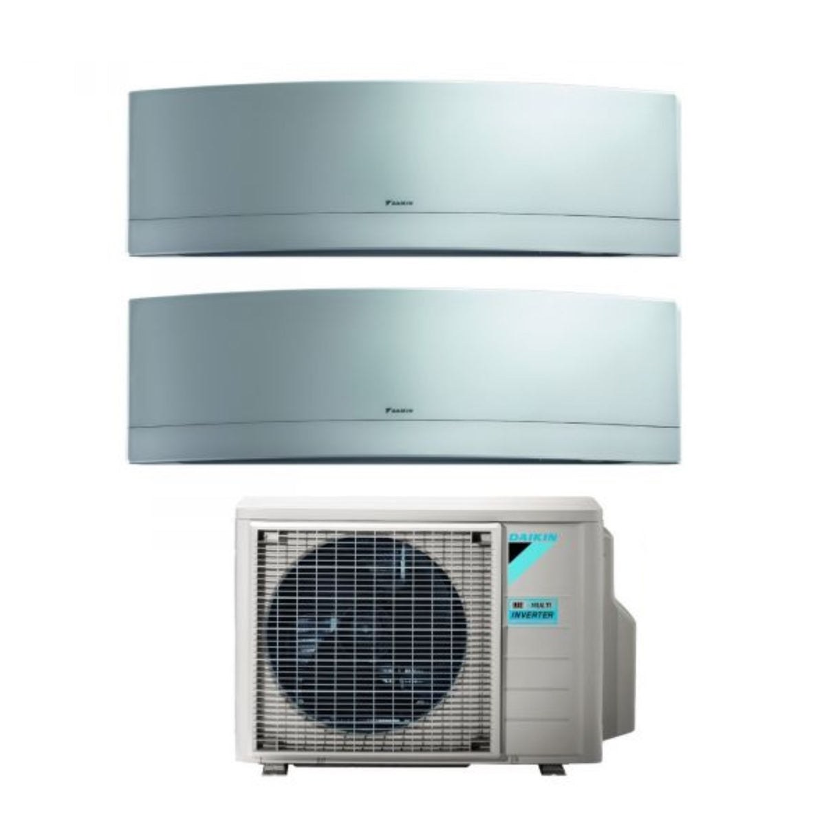 climatizzatore condizionatore daikin bluevolution dual split inverter serie emura silver 7_7 con 2mxm40m r 32 wi fi 7000_7000 grigio new 2018