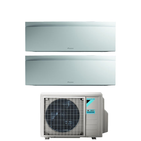 climatizzatore condizionatore daikin bluevolution dual split inverter serie emura white iii 9_12 con 2mxm50n r 32 wi fi integrato 9000_12000 colore bianco opaco garanzia italiana