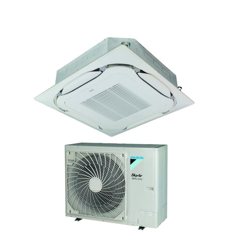 climatizzatore condizionatore daikin bluevolution inverter a cassetta round flow skyair alpha series 36000 btu fcag100b _ rzag100ny1 trifase r 32 wi fi optional con griglia standard