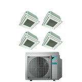 climatizzatore condizionatore daikin bluevolution inverter quadri split a cassetta ffa a 9_9_9_12 con 4mxm68n r 32 wi fi optional con comando a filo e griglia bianca 9000_9000_9000_12000 garanzia italiana