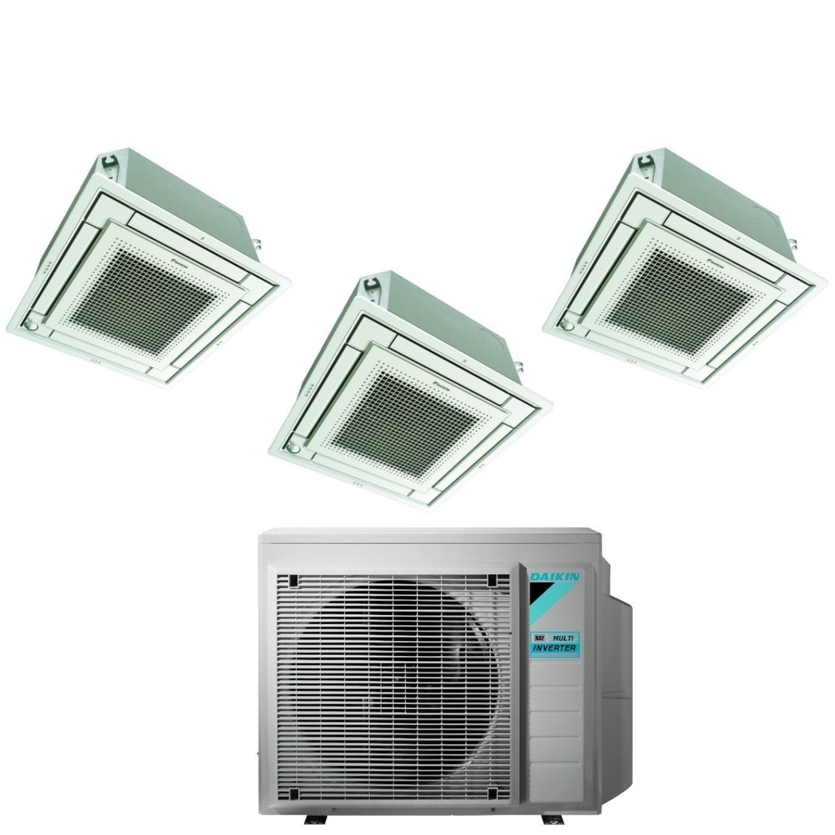 climatizzatore condizionatore daikin bluevolution inverter trial split a cassetta ffa a 9_9_12 con 3mxm52n r 32 wi fi optional con comando a filo e griglia bianca 9000_9000_12000 garanzia italiana 8946