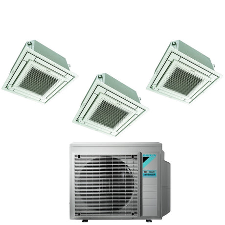 climatizzatore condizionatore daikin bluevolution inverter trial split a cassetta ffa a 9_9_18 con 3mxm68n r 32 wi fi optional con comando a filo e griglia bianca 9000_9000_18000 garanzia italiana 8950
