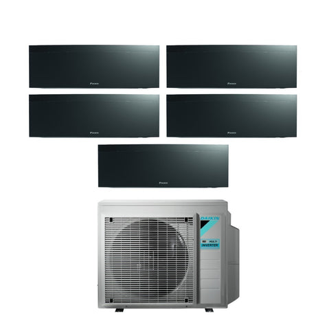 climatizzatore condizionatore daikin bluevolution penta split inverter serie emura black iii 9_9_9_9_12 con 5mxm90n r 32 wi fi integrato 9000_9000_9000_9000_12000 colore nero garanzia italiana