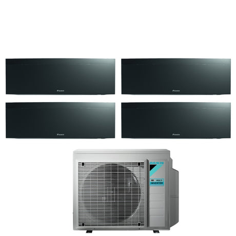 climatizzatore condizionatore daikin bluevolution quadri split inverter serie emura black iii 7_7_7_7 con 4mxm80n r 32 wi fi integrato 7000_7000_7000_7000 colore nero garanzia italiana
