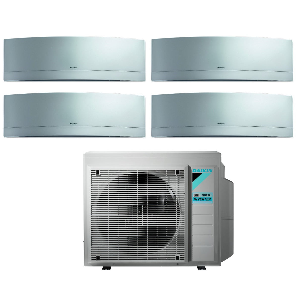 climatizzatore condizionatore daikin bluevolution quadri split inverter serie emura silver 9_9_9_18 con 4mxm80m r 32 wi fi 9000_9000_9000_18000 new 2018
