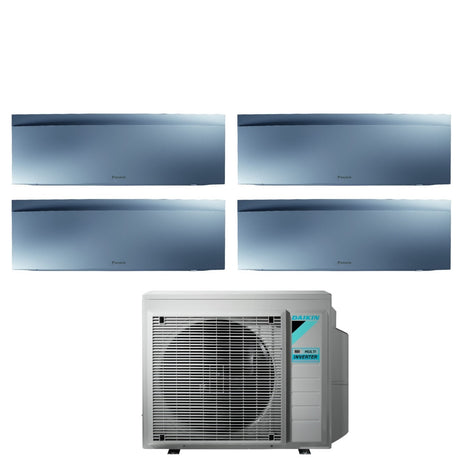 climatizzatore condizionatore daikin bluevolution quadri split inverter serie emura silver iii 7_7_7_7 con 4mxm68n r 32 wi fi integrato 7000_7000_7000_7000 colore argento garanzia italiana