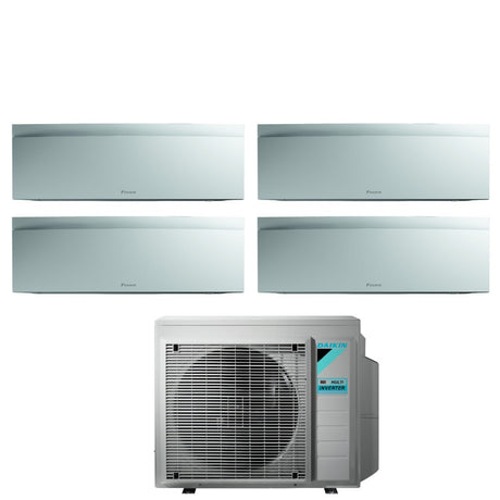 climatizzatore condizionatore daikin bluevolution quadri split inverter serie emura white iii 7_7_7_7 con 4mxm80n r 32 wi fi integrato 7000_7000_7000_7000 colore bianco garanzia italiana