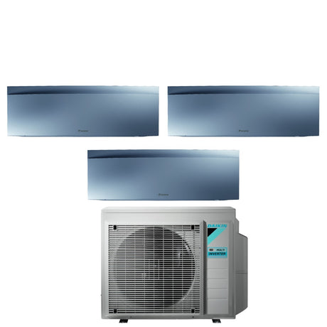 climatizzatore condizionatore daikin bluevolution trial split inverter serie emura silver iii 7_12_12 con 3mxm68n r 32 wi fi integrato 7000_12000_12000 colore argento garanzia italiana