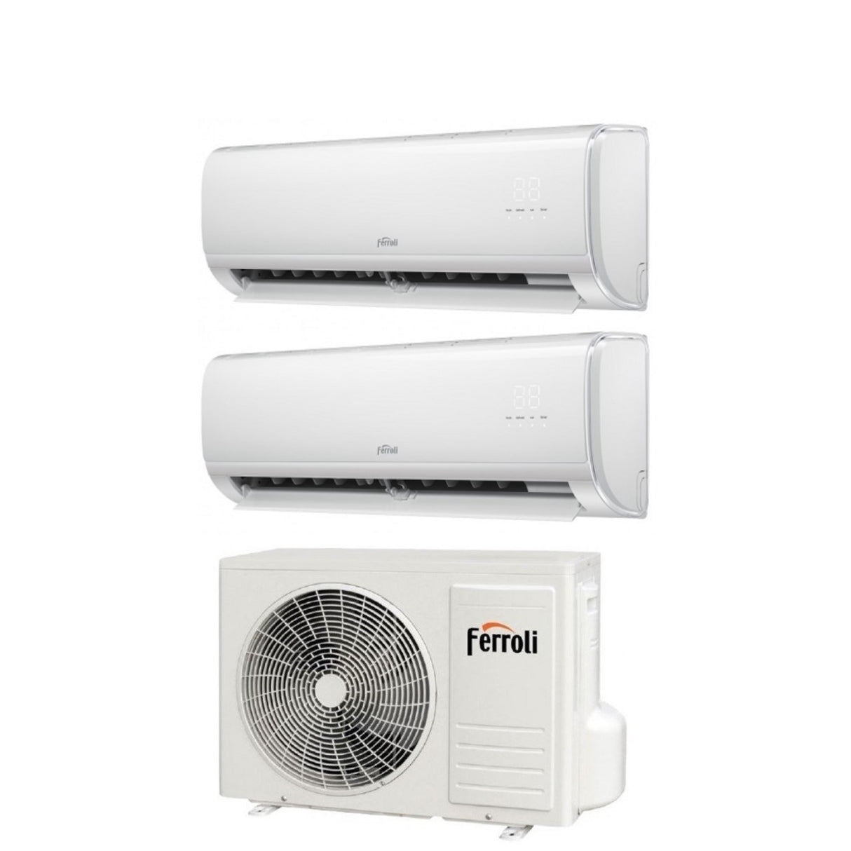 climatizzatore condizionatore dual split inverter ferroli giada m 12000_12000 btu con 18 2 wi fi integrato alexa e google home 12_12 novita