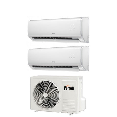 climatizzatore condizionatore dual split inverter ferroli giada s 9000_9000 btu con 18 2 wi fi integrato alexa e google home 9_9 novita