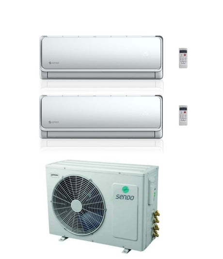 climatizzatore condizionatore dual split inverter sendo ikaros l 12000_12000 con sfm 27ou3 au2 r 32 wi fi integrato 12_12 copia