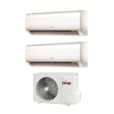 climatizzatore condizionatore ferroli dual split inverter serie ambra m 12_12 con 27 3 r 32 wi fi integrato 12000_12000 novit