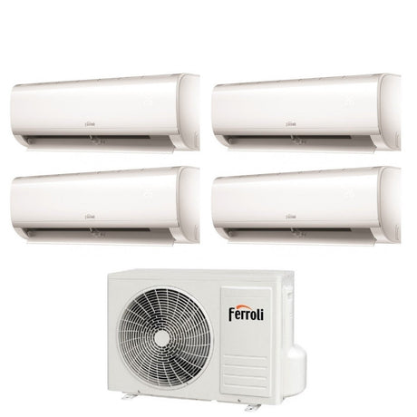 climatizzatore condizionatore ferroli quadri split inverter serie ambra m 9_9_9_12 con 28 4 r 32 wi fi integrato 9000_9000_9000_12000 novita
