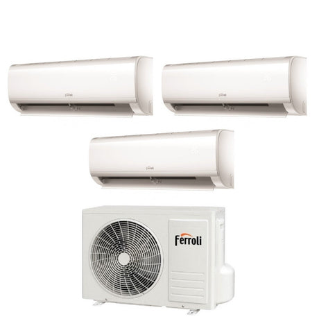 climatizzatore condizionatore ferroli trial split inverter serie ambra m 7_12_12 con 27 3 r 32 wi fi integrato 7000_12000_12000 novita