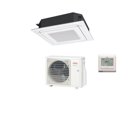 climatizzatore condizionatore fujitsu cassetta 4 vie serie eco kr circular flow 36000 btu r 32 cod. 3ngf88150 white auxg36krlb novita