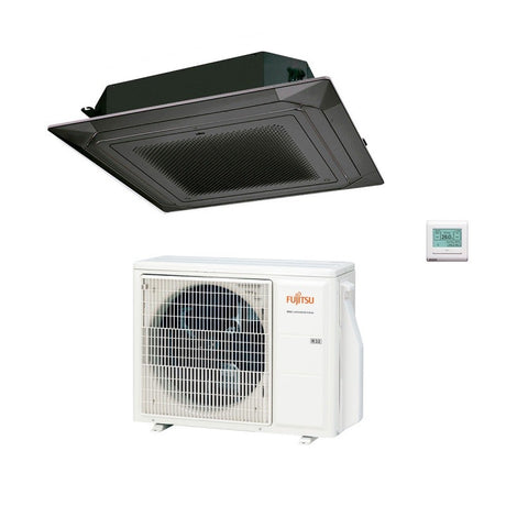 climatizzatore condizionatore fujitsu cassetta 4 vie serie eco kr circular flow 45000 btu r 32 cod. 3ngf88190 black nero auxg45krlb novita 9518