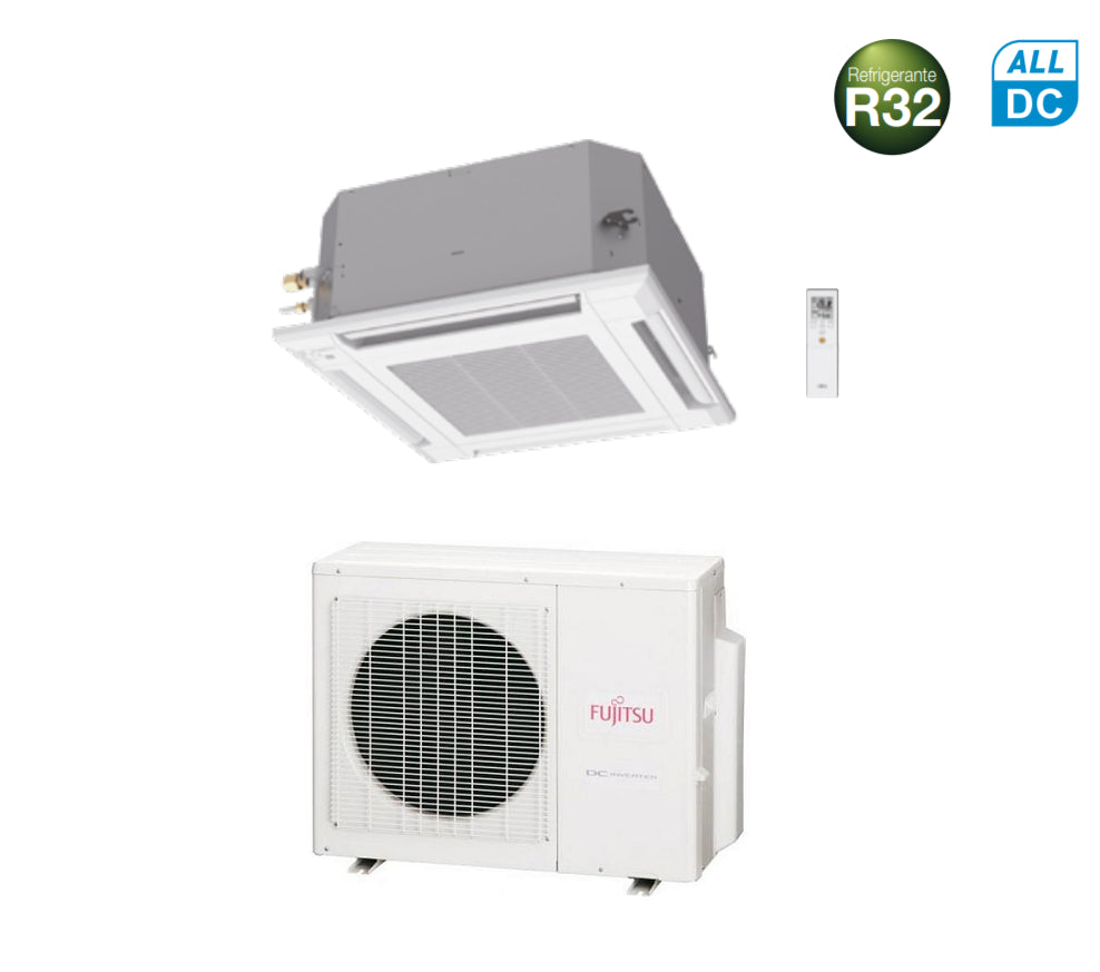 climatizzatore condizionatore fujitsu cassetta 4 vie serie kv eco 12000 btu r 32 cod. 3ngf88105 a__ novita